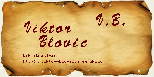 Viktor Blović vizit kartica